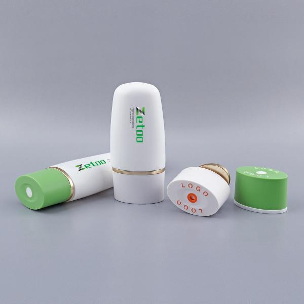 Soft Touch Sunscreen Tube Packaging Oval Plastic Cosmetic Containers White