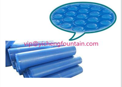 PE Material Swimming Pool Control System Inflatable Bubble Solar Cover 300 Mic - 500 Mic Blue Color