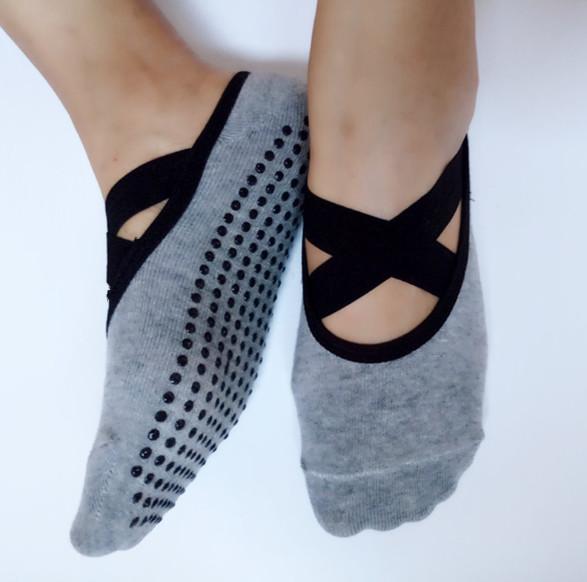 Creative Bandage Yoga Grip Socks Pilates Barre Socks Adults Sport Cotton / Polyester Material