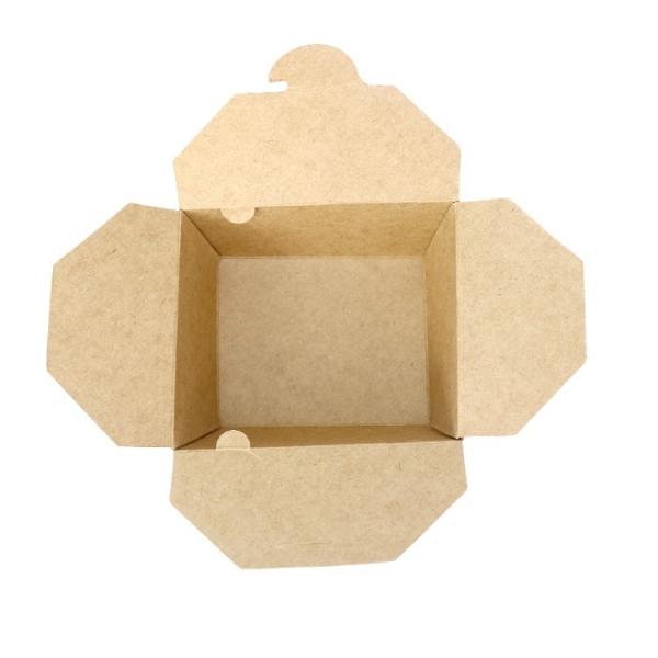 Disposable Takeout Kraft Paper Meal Prep Food Container for Fruit Vegetable Box Lunch