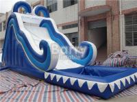 Glissières d'eau gonflables de vague extérieure commerciale d'enfants avec la petite piscine