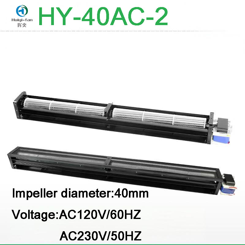 HY-40AC Series High-Volume Silent Cross-Flow Fan 1 Meter Long Strip Aluminum Alloy Blades AC Industrial Use OEM 1 Year Warranty
