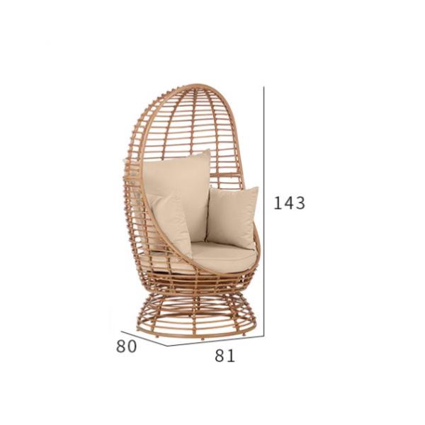 Egg Round Patio Outdoor Indoor Garden PE Rattan Swing Chair Hotel Garden