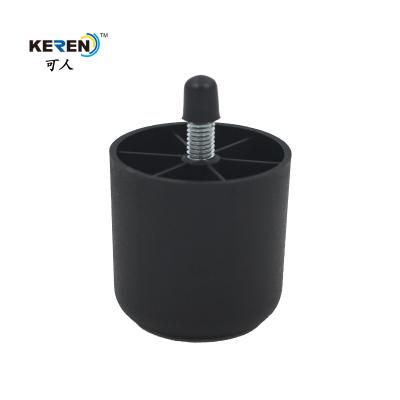 KR-P0253 Round Adjustable Plastic Bed Frame Feet Sliders Glides PP Strong Load Bearing