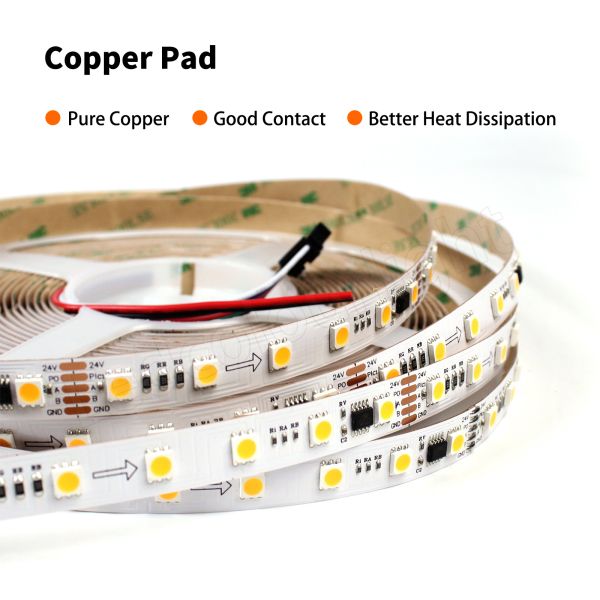 2700K~6000K CCT IP20 60LEDs/m DMX512 Control Addressable LED Strip Light