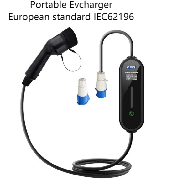 Портативное зарядное устройство типа 2 Ev, станции на 15 А, 100–240 В, уровень 2 CCS 1/2 SAE IEC 62196