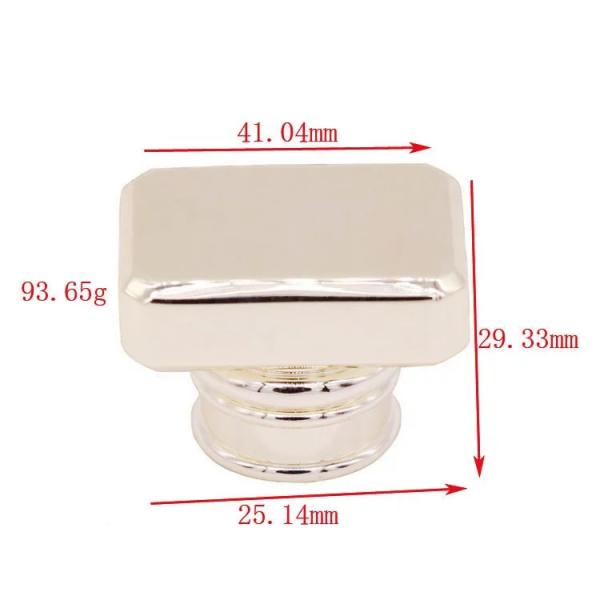 Zinc Alloy Material Perfume Bottle Cap Simple And Fashionable Rectangular
