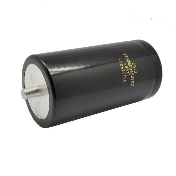 Aluminum 450V Screw Terminal Capacitor 4700uF Electrolytic 85℃ 2000Hrs For Inverters