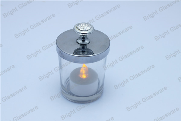 Latest Design candle jar with metal lid, candle container lid for decor