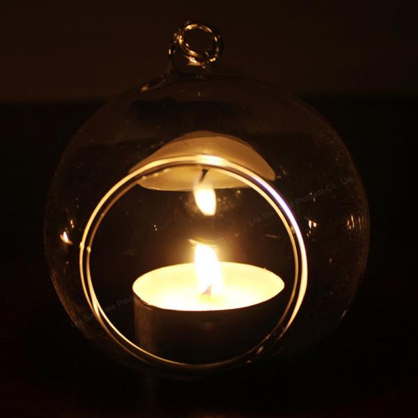 FDA Decorative 10cm 11cm Glass Cylinder Candle Holder