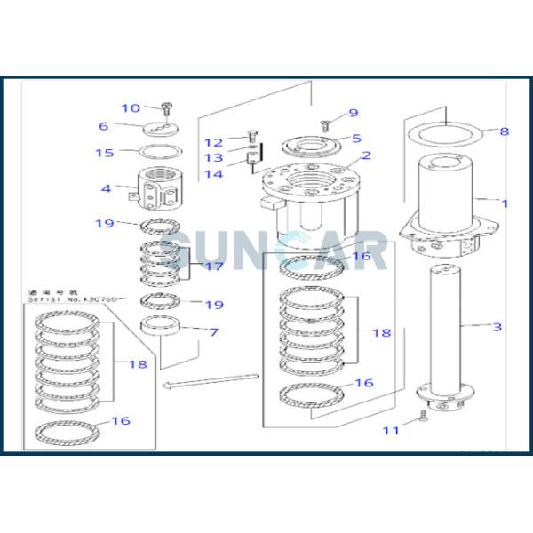 20G-30-K2290 SPN Piston Rod Seal For Swing Joint Excavator PW130ES-6K