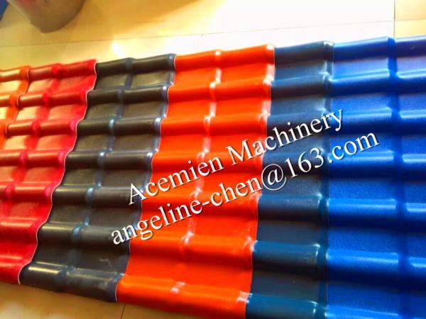 Plastic PVC+ASA/PMMA spanish type roofing tile roofing panel extrusion machine
