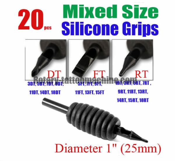 RT/DT/FT Silicone Tattoo Grips And Tubes , Tattoo Gun Tubes Without Needles