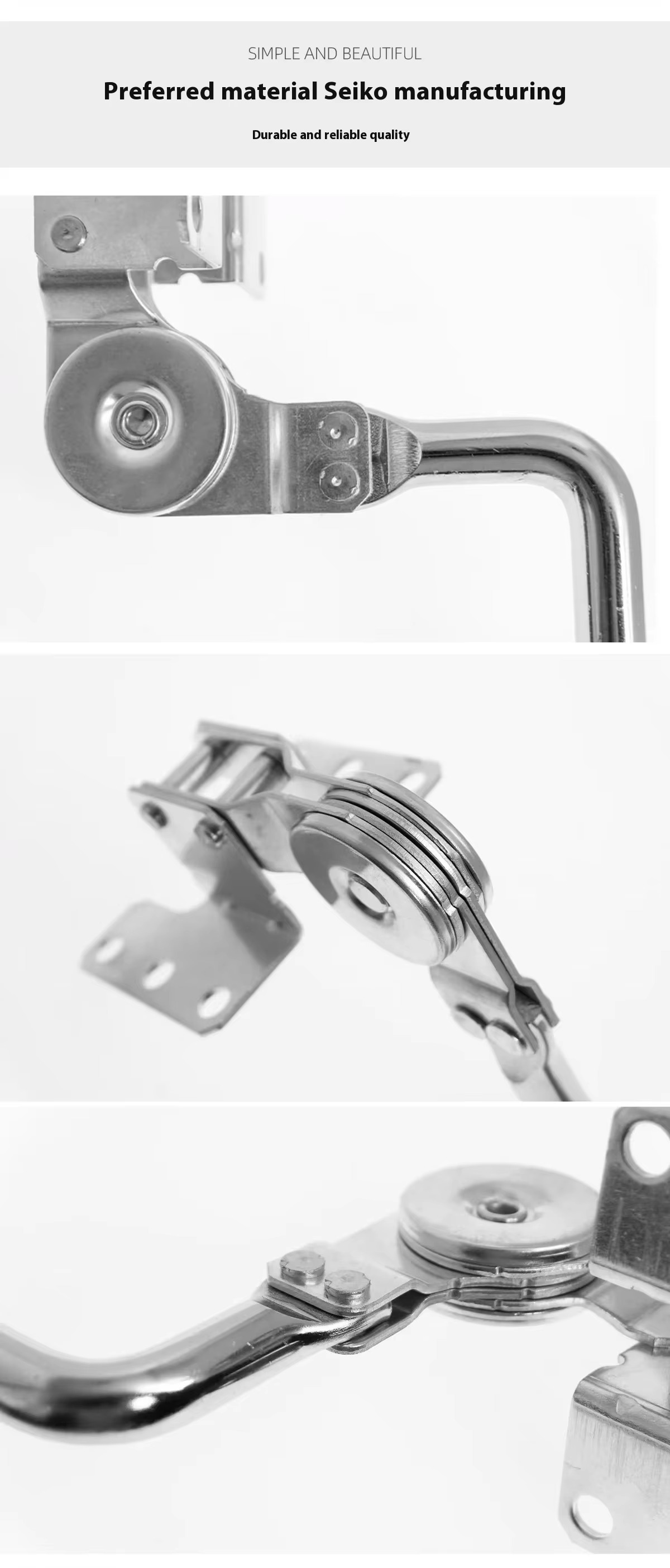 Adjustable Angle Sofa Bed Headrest Mechanism Stainless Steel Aluminum 35mm Accessory School Industrial Hospital Home Furniture