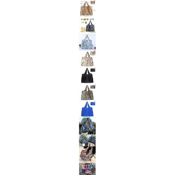 210D Oxford Portable Eco-Friendly Grocery Shopping Bag Lightweight Waterproof Shoulder Tote Large Capacity Foldable Shopping Bag