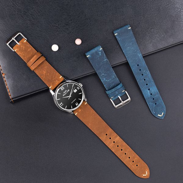 Quick-release Two-piece Leather Strap