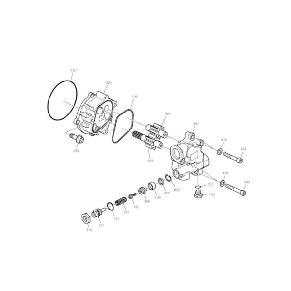 Насос низкого давления 400910-00267 насоса daewoo DH225-9 гидравлический пилотный