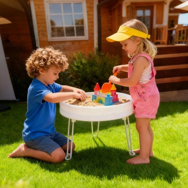 Interactive Kids' Foldable Touch Table with Color-Changing Lights and Music Waterproof Educational Sensory Toy for Children