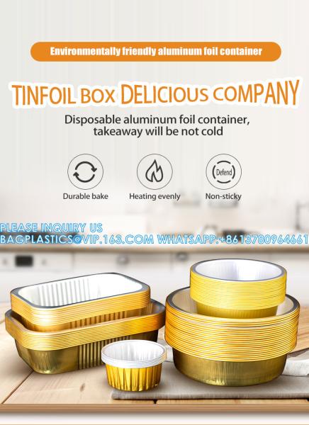 3500ml/7.5LB, Sturdy Aluminum Foil Pans With Lids For Cooking, Baking, Reheating, Freezer, Oven, Recyclable