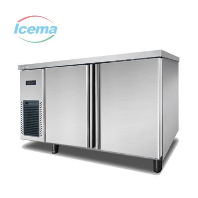 Frigorífico de aço inoxidável de porta dupla Refrigerador de 150 libras Refrigerador de congelador vertical