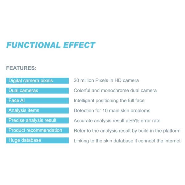 3D Skin Analyzer Beauty Apparatus With 10 Skin Analysis Items