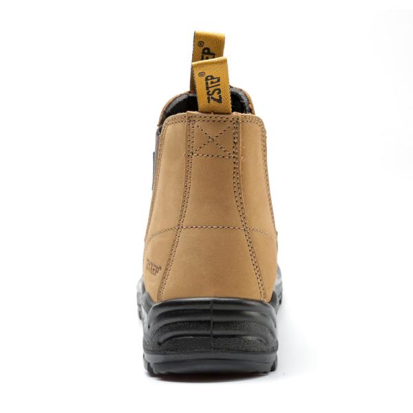 Brown Cowhide Leather Cowhide Pu+Tpu Sole Women'S Security Boots Steel Toe Anti Smashing Steel Plate Anti Proof