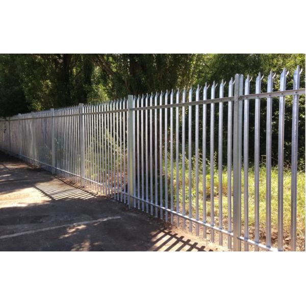 Garden Steel Palisade Fencing Hot Dipped Galvanized With Post