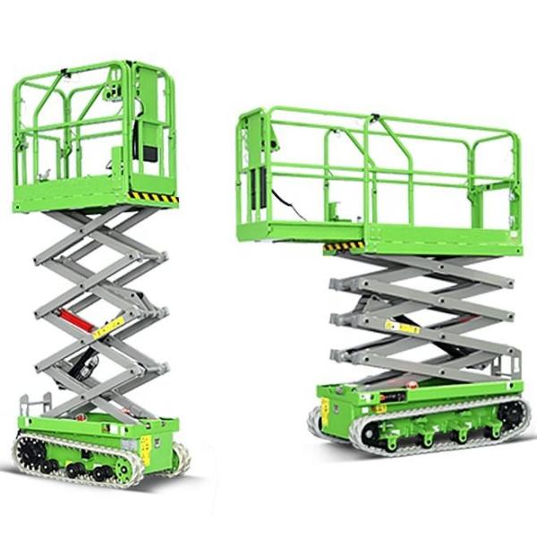 6 - 10m Hydraulic Crawler Wheel Scissor Lift 450kg Mobile Lifting Work Platform