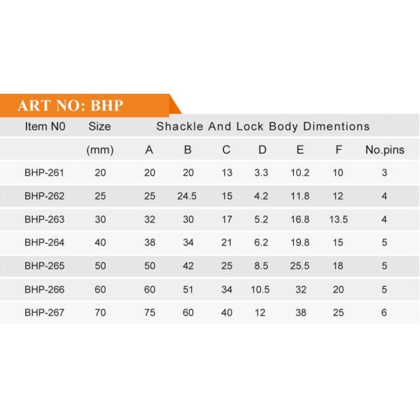 Heavy Duty Brass High Strength Padlock Commercial Type Padlock High Security Padlock