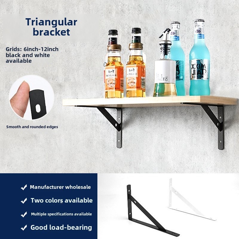 Modern Right-Angle Triangle Bracket for Kitchen Wall Shelf Thickened Tripod Iron Support Frame Panel Fixed Partition Commercial