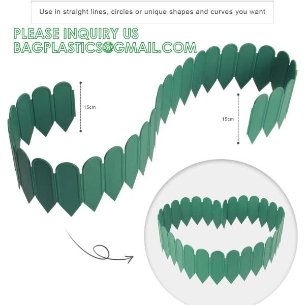 Metal Fence, Plastic Fence, Wooden Fence, Lawn Edging Border Outdoor Garden Fence Panels Decorative Plastic Fencing
