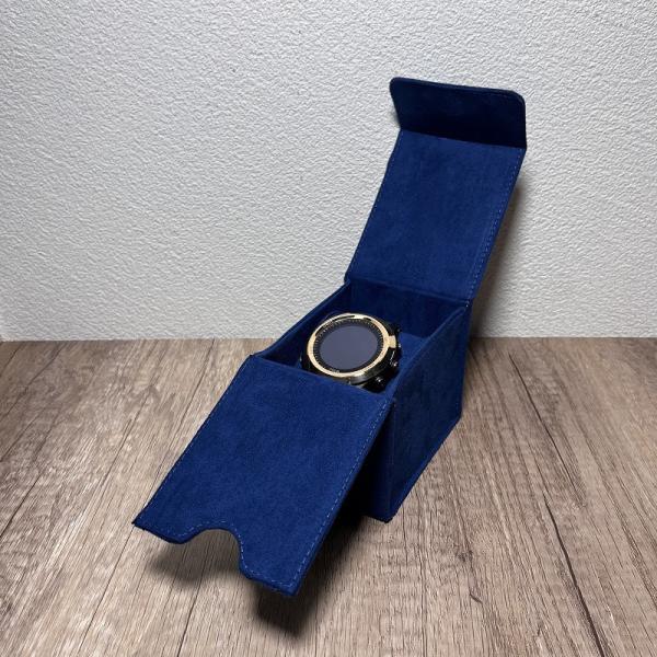 Special Blue Suede Luxury Watch Display