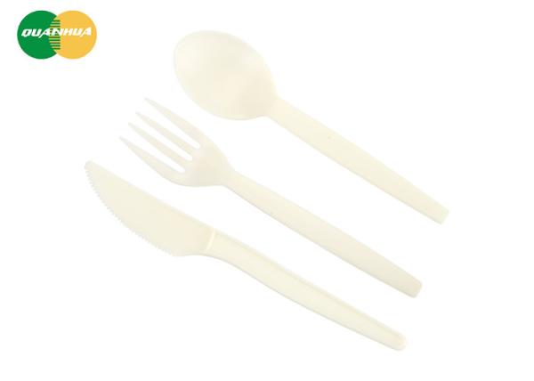 Eco Friendly Cornstarch PSM Plastic Cutlery Set Disposable Biodegradable