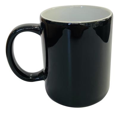 exterior preto cerâmico dos copos de café da hospitalidade 350ml com interno branco