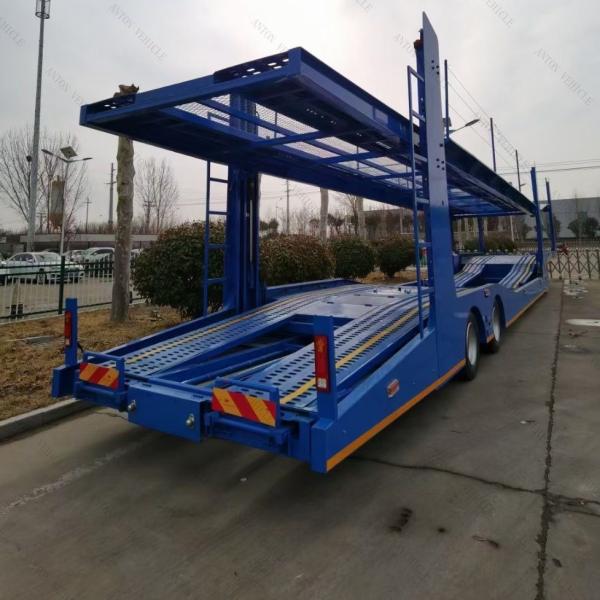 2 Axles Double Deck SUV Car Carrier Trailer 8 Pickup Trucks Transporter Semi Trailer