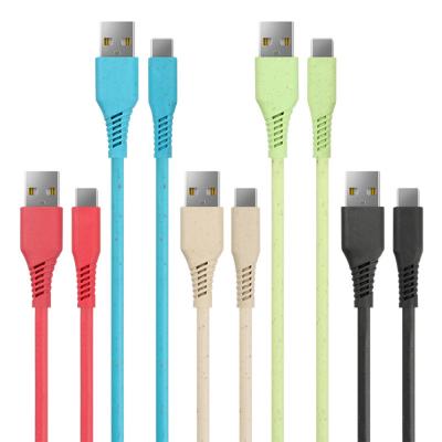 Cable de charge biodégradable 1M multifonctionnel pour USB à Lightning / Android / Type C