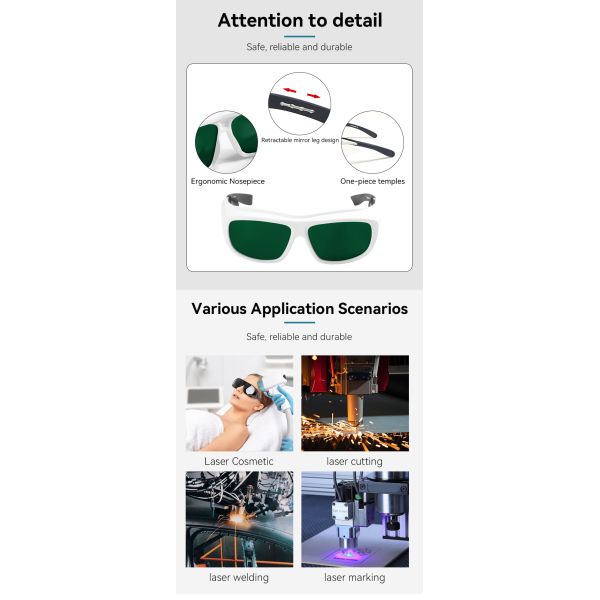 Laser Safety Glasses Laser Saftey Glasses Laser Protection Safeti Glasse 200-450nm 560-2000nm 1320nm 1610nm Co2 Laser Pointer Laser Safety Glasses Ipl Laser Glasses Laser Protection Goggles glasses