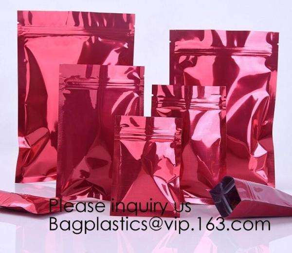 Top zip plastic bag food packaging/ 3 side seal zipper bag/ stand up pouch k bag for meat,pork,beef,sea food pack