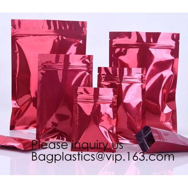 Top zip plastic bag food packaging/ 3 side seal zipper bag/ stand up pouch k bag for meat,pork,beef,sea food pack