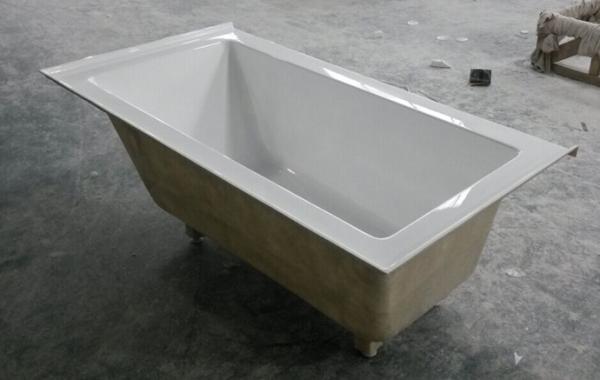 cUPC drop in acrylic sitting bathtub 3 sides tile flange North-America tub