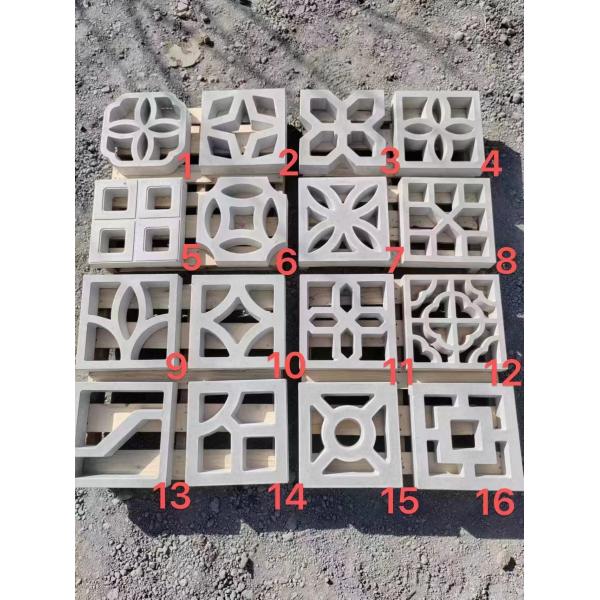 20*20cm Garden Wall Hollow Bricks White Concrete Breeze Blocks