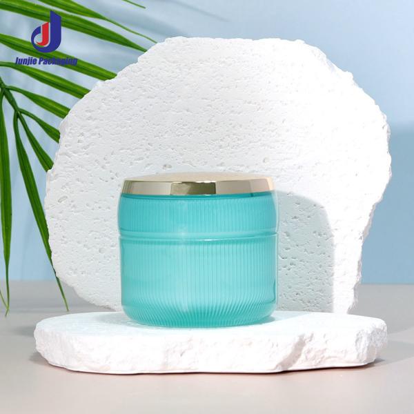 Collar Material Acrylic Double Wall Lotion Jar Round Cap Container for Face Cream and Eye Cream