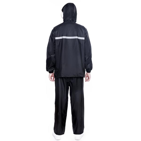 Upgrade your rain protection Adult raincoat set with custom logo and reflective print