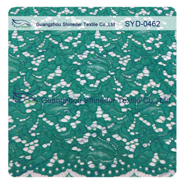 Scalloped Women Dress Corded Lace with Cotton Nylon Eco-friendly dyeing