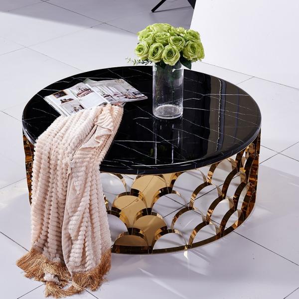 Round Dia 100cmx45cm  SS Coffee Table for Italian Contemporary Living Room