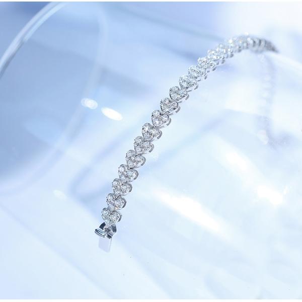 браслет приятельства тенниса браслетов 16cm диаманта золота 3.0ct 18K