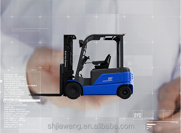 BYD's  Four  Pivot Balance Weight 1.6-1.8 Ton Pure Electric Forklift For Dual  Drive