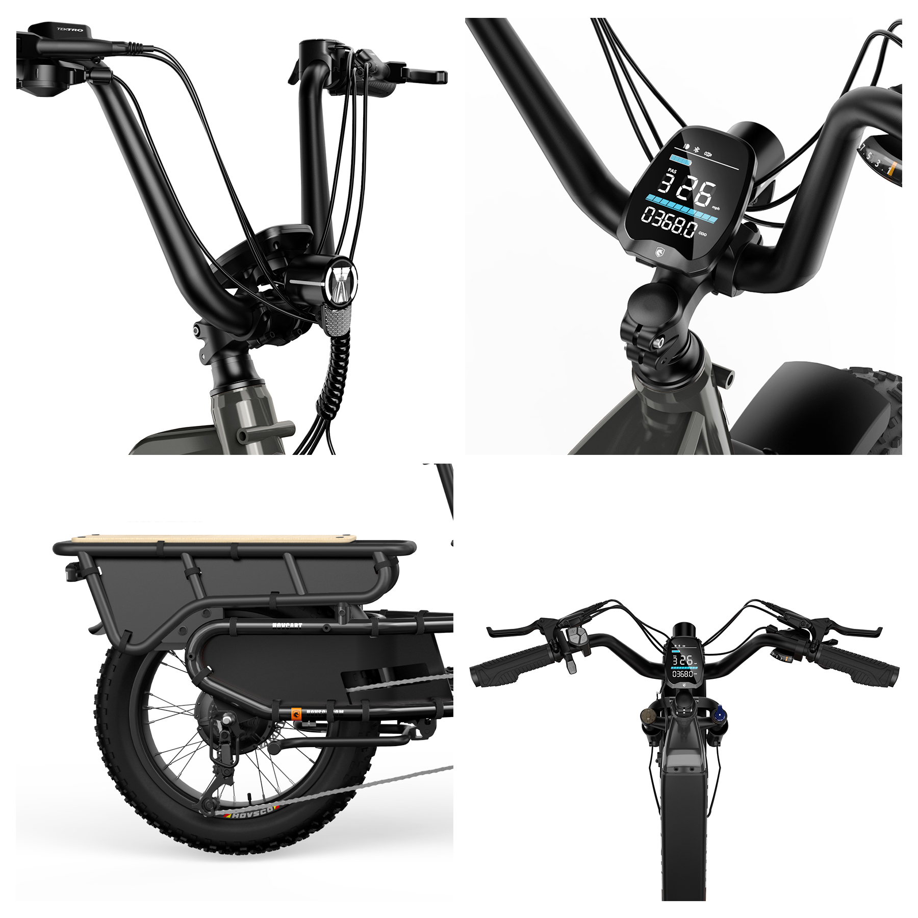 All in One E-Bike Kit Convert Your Cargo Bike Fat Tire Electric Drive System Long Range Touring Fat Tire Cargo E-Bike