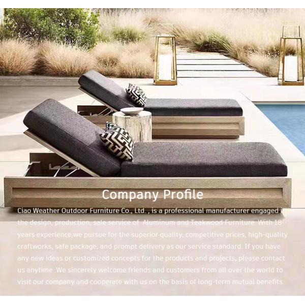 Modern Outdoor Furniture Luxury Resort Beach Chaise Villa Pool Lounge Chairs Outdoor Pool Teak Outdoor Sun Lounge Chair