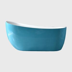 Modern 1.7m Blue Drainer Wall with Brillante Soaking for Bathroom Acrylic